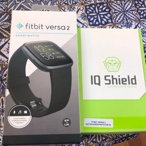Fitbit Versa 2 with 6 pack of screen protectors